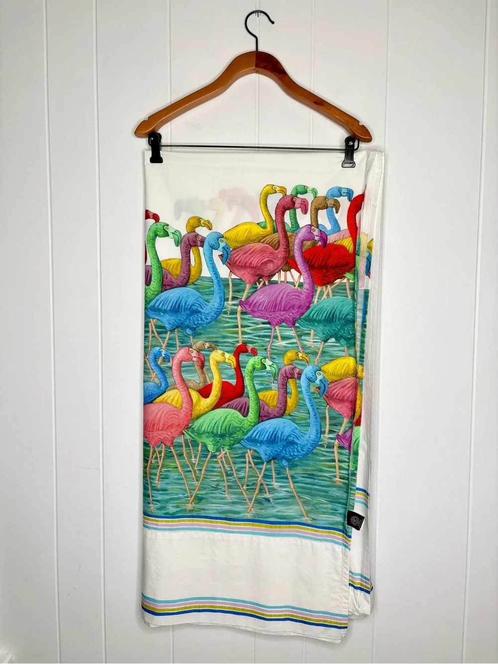 TESSITURA TOSCANA TELERIE FLAMINGO 100% Cotton Shower Curtain 72“ X 72“ ITALY